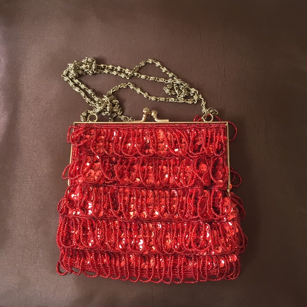 Beaded and Sequin Evening Purse